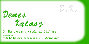 denes kalasz business card